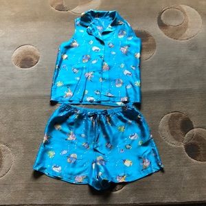 Silky lounge sleep wear fish design size Small